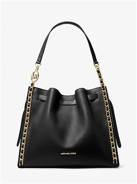 michael kors blye metal chain bag|Mina Large Suede Chain Shoulder Bag .